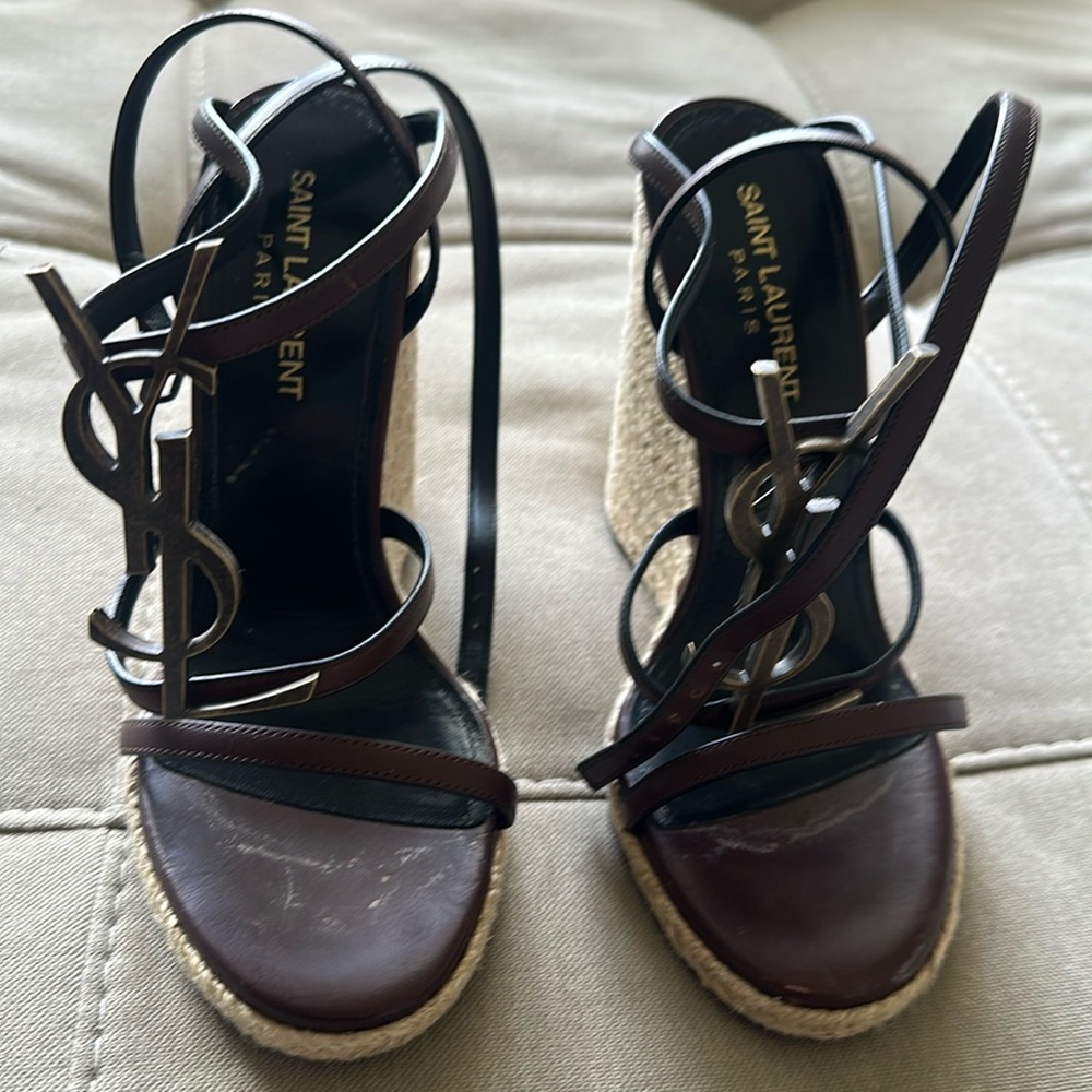 Brown Saint Laurent high heels